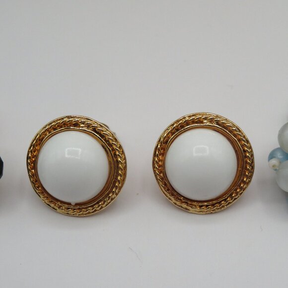 Vintage Clip-on Earrings 3 Pairs One Pair Made in Germany - Picture 6 of 9